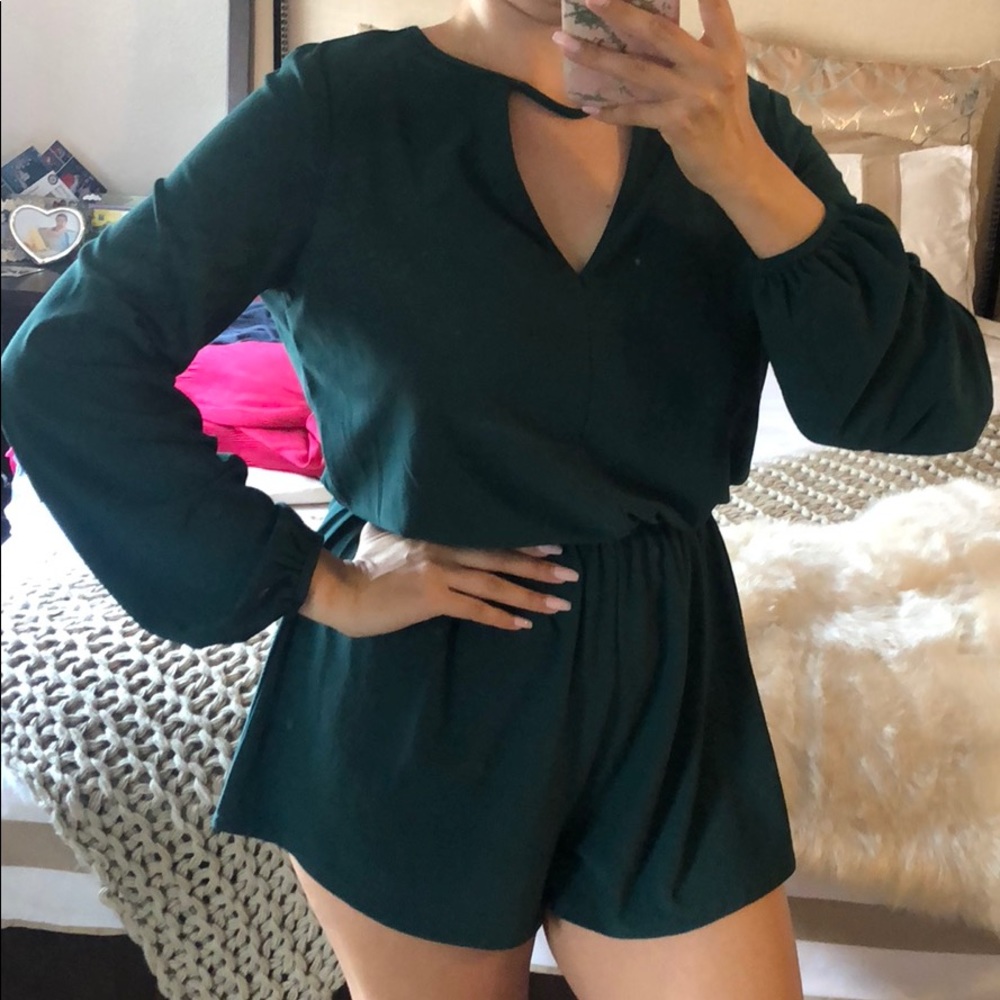 Emerald green romper